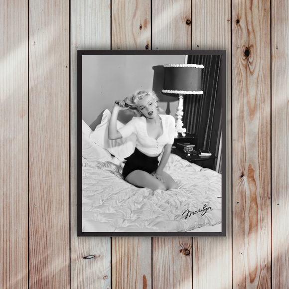 Marilyn Monroe Rare Vintage Bathroom Funny Art Print Framed 11x14 - Picture 6 of 11